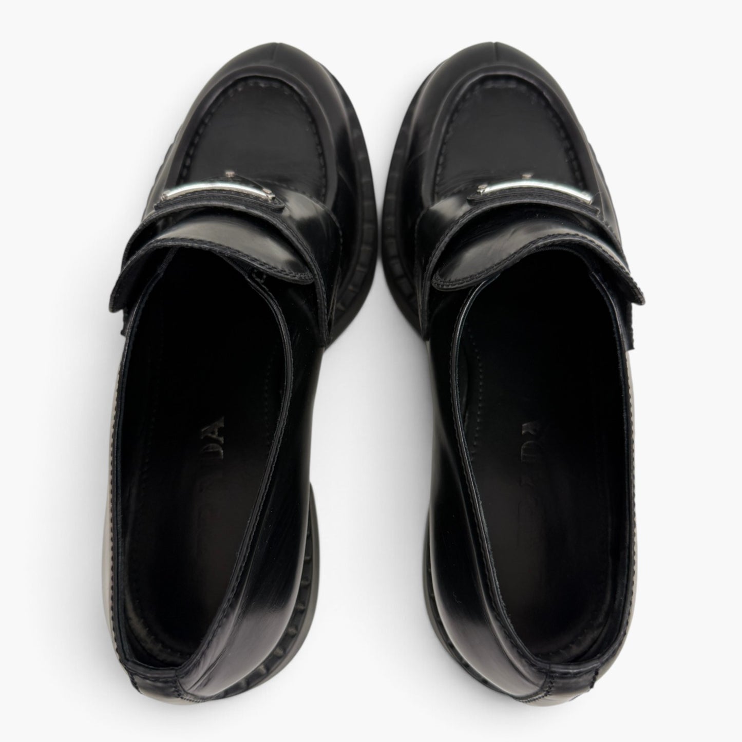 Prada Loafers Lady's Black Rank (B)
