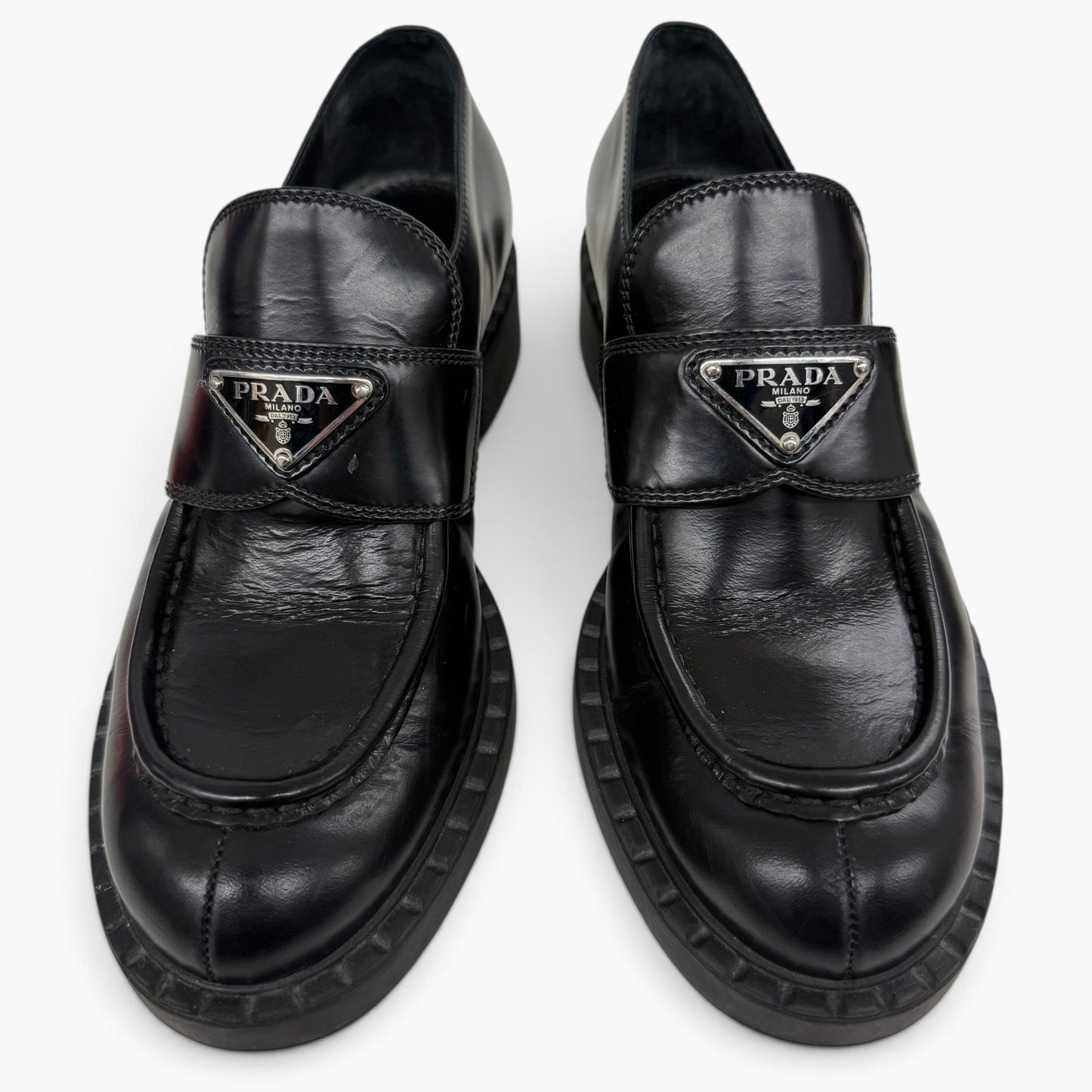 Prada Loafers Lady's Black Rank (B)
