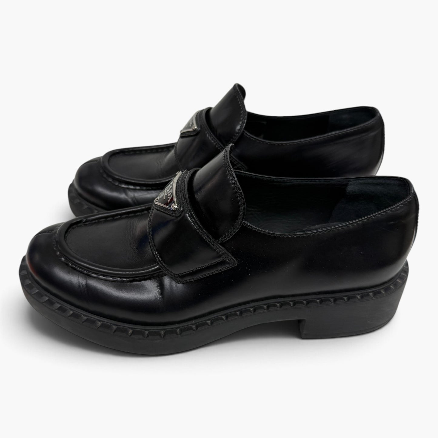 Prada Loafers Lady's Black Rank (B)