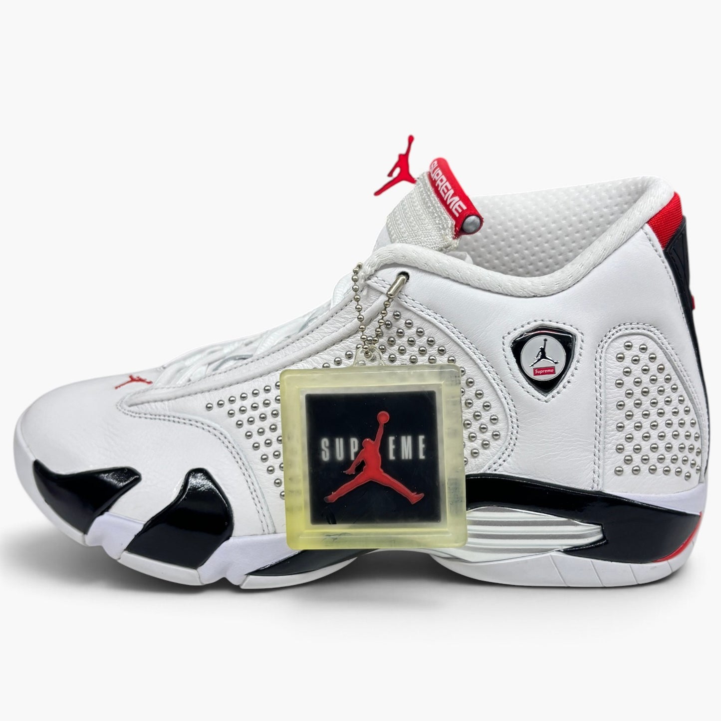 NIKE Jordan 14 Retro X SUPREME Size 8.5 us BV7630-106 Mens White Rank (A)