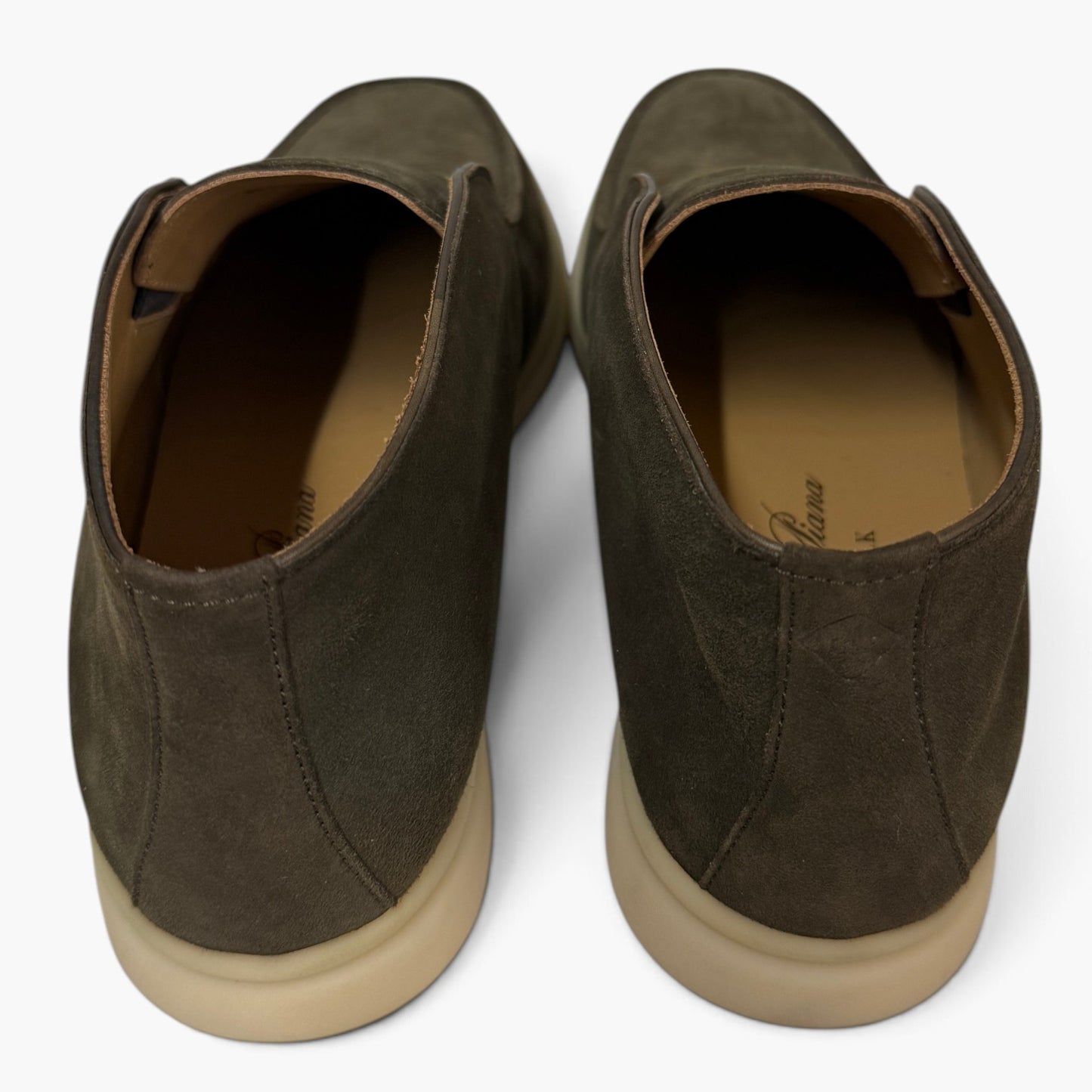 LORO PIANA Loafers Size 37 Lady's Olive Open Walk 56022 Rank (AB)