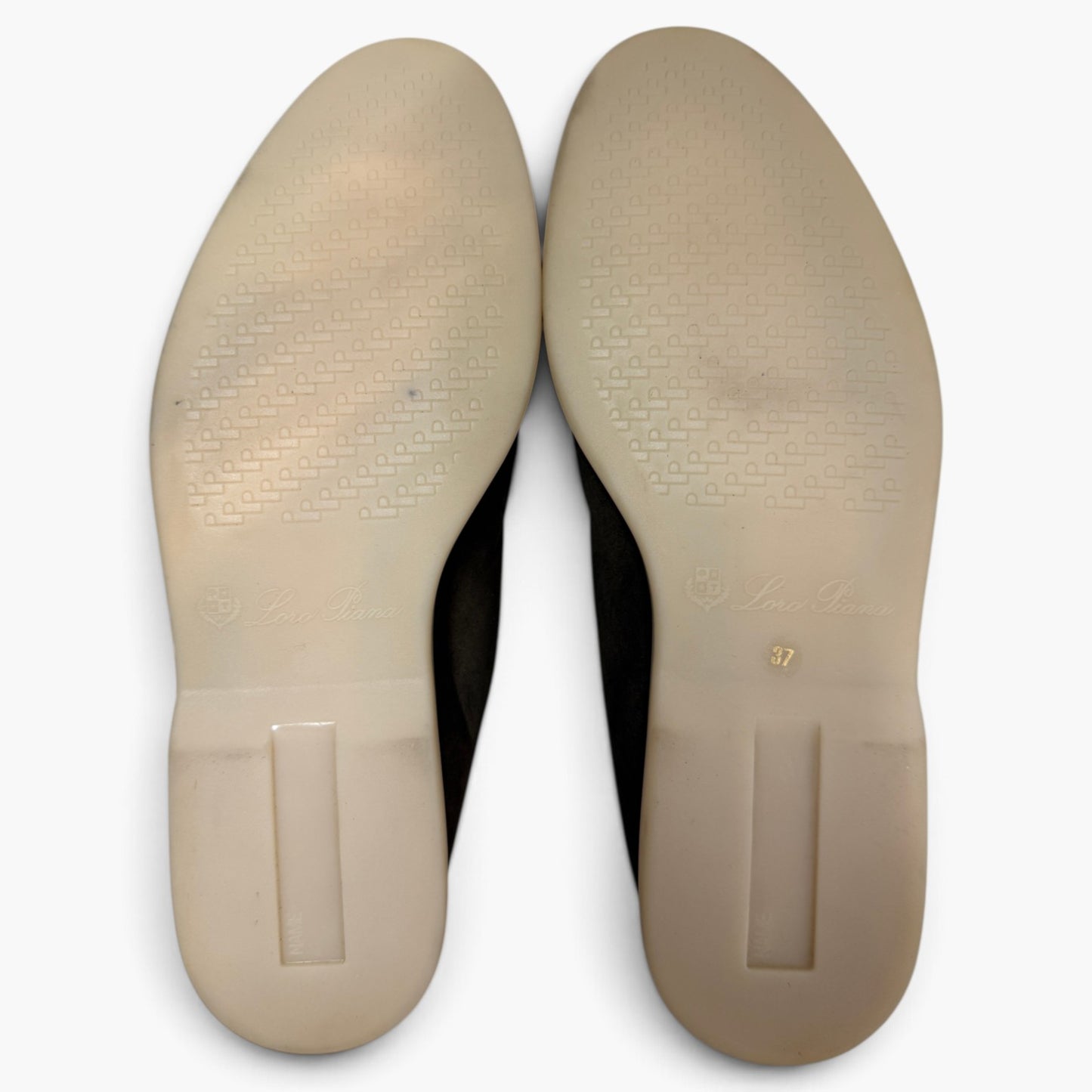 LORO PIANA Loafers Size 37 Lady's Olive Open Walk 56022 Rank (AB)