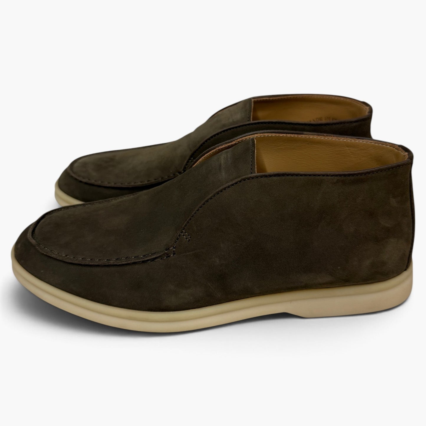 LORO PIANA Loafers Size 37 Lady's Olive Open Walk 56022 Rank (AB)