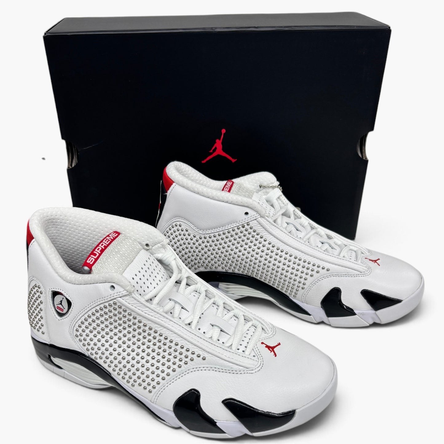 NIKE Jordan 14 Retro X SUPREME Size 8.5 us BV7630-106 Mens White Rank (A)