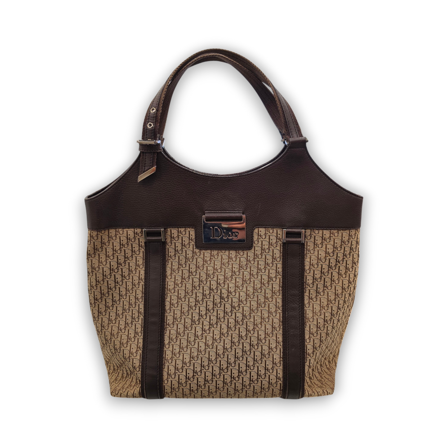 CHRISTIAN DIOR Tote Bag Rank (B) Brown 15-B0-0075